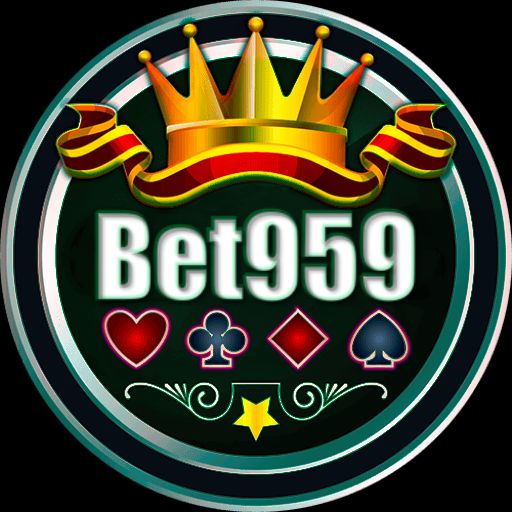 Bet959 casino characters celebrating wins with golden coins and slot machines